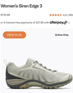 Women’s Merrell Siren Edge 3 Hiking Shoes Sz 10.5