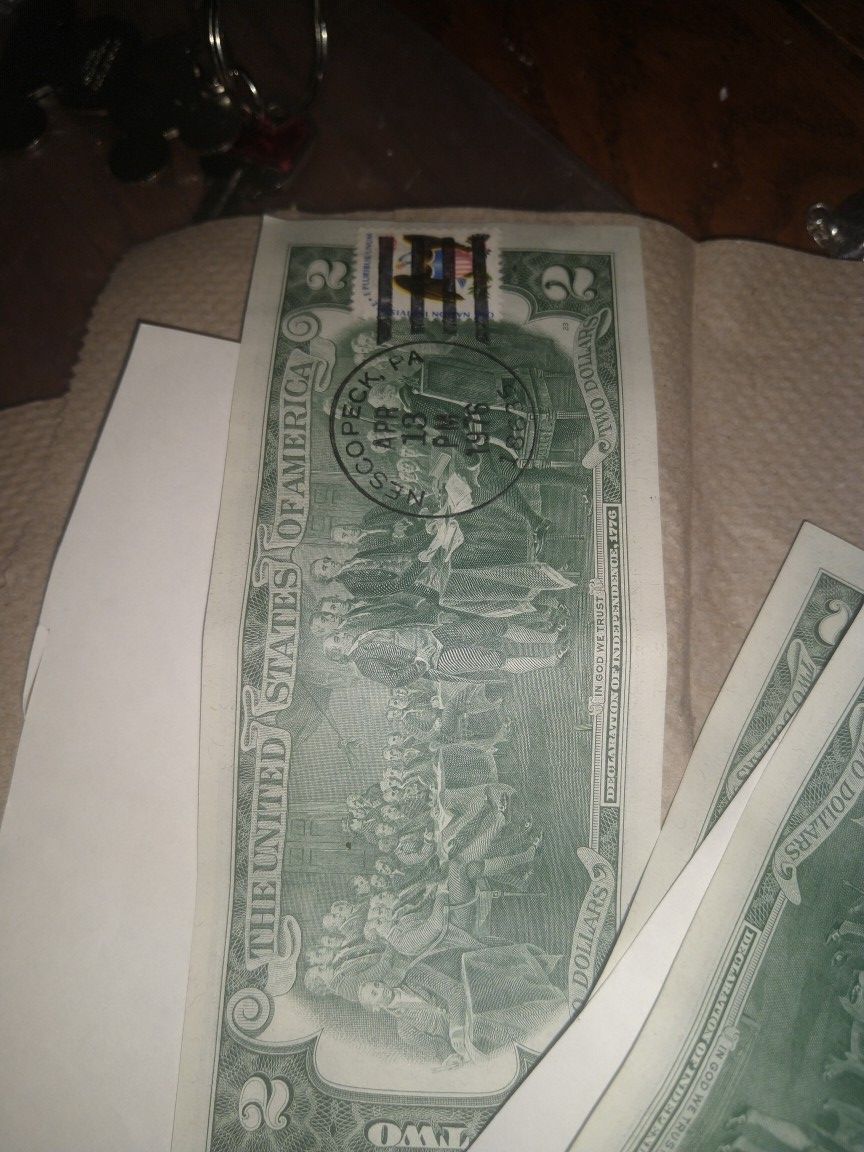 2 dollar note first of series