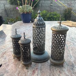 Vintage Brass Candle Holders