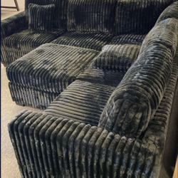 New Black Sectional Sofa w/ Ottoman - Take Home Today ✨