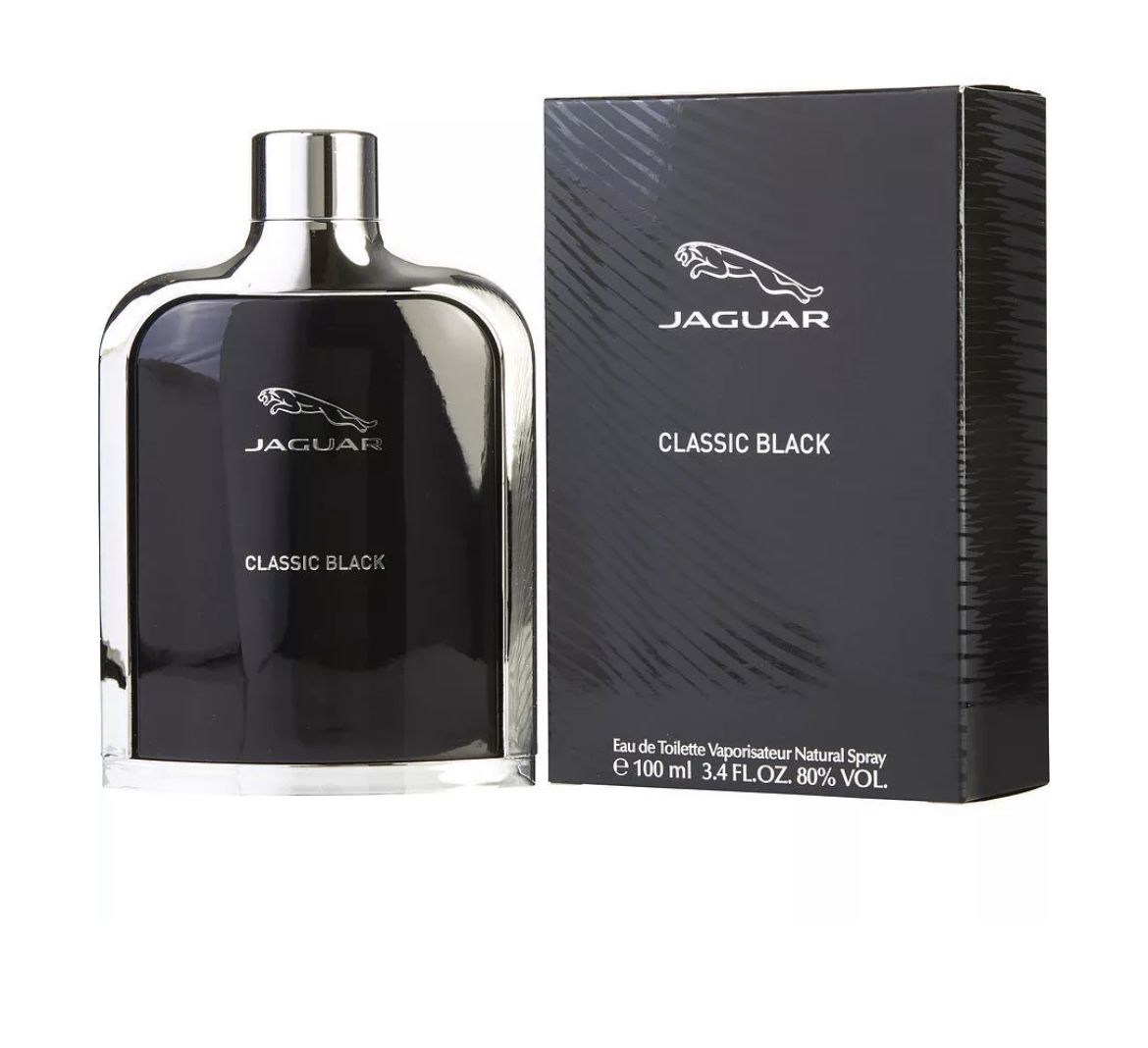  Jaguar Classic Black Eau De Toilette Natural Spray 3.4 oz / 100 ml NIB Sealed for men 