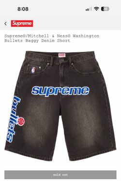 Supreme@/Mitchell & Ness® Washington Bullets Baggy Denim Short