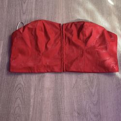 Red Crop Top Corset 