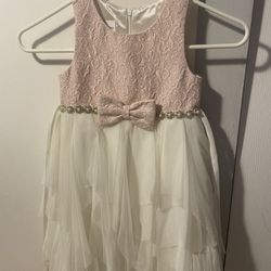 Pink White Dress