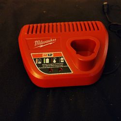Milwaukee Genuine OEM 48-59-2401 M12 Lithium Ion 12 Volt Battery Charger w/LED Indicating, Red

