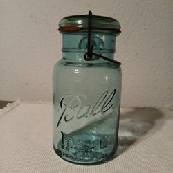 Vtg Blue Ball Ideal Canning Jar #4