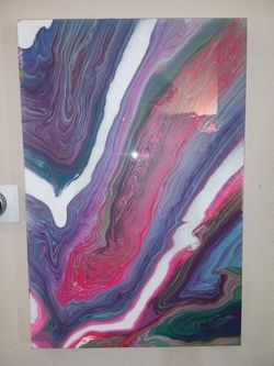 Large One Of A Kind Pour Painting Original Canvas Abstract Wall Decor