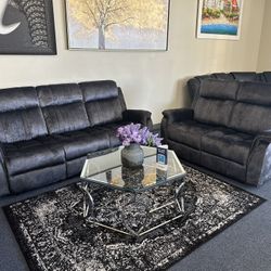 Gray Electric Power Sofa And Loveseat 