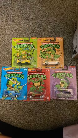 Hot wheels premium ninja turtles full set
