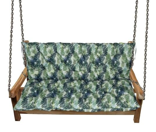 Porch Swing Cushion with Backrest- Floral NAVY