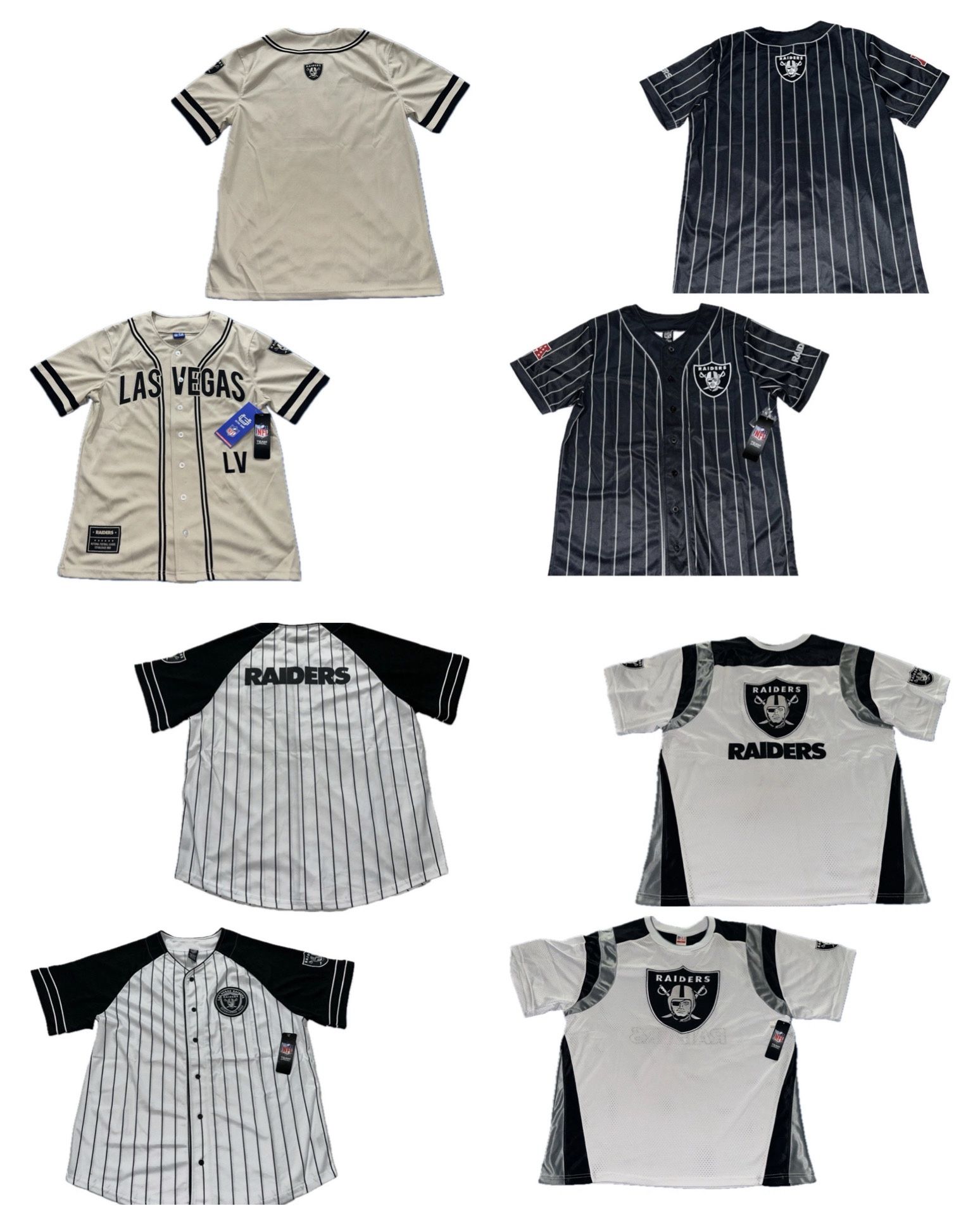 Las Vegas Raiders Baseball Jerseys Men’s Sizes New 