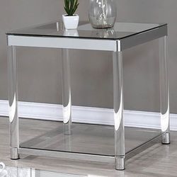 Glass End Table 