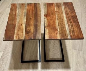 Wood Side Table Set