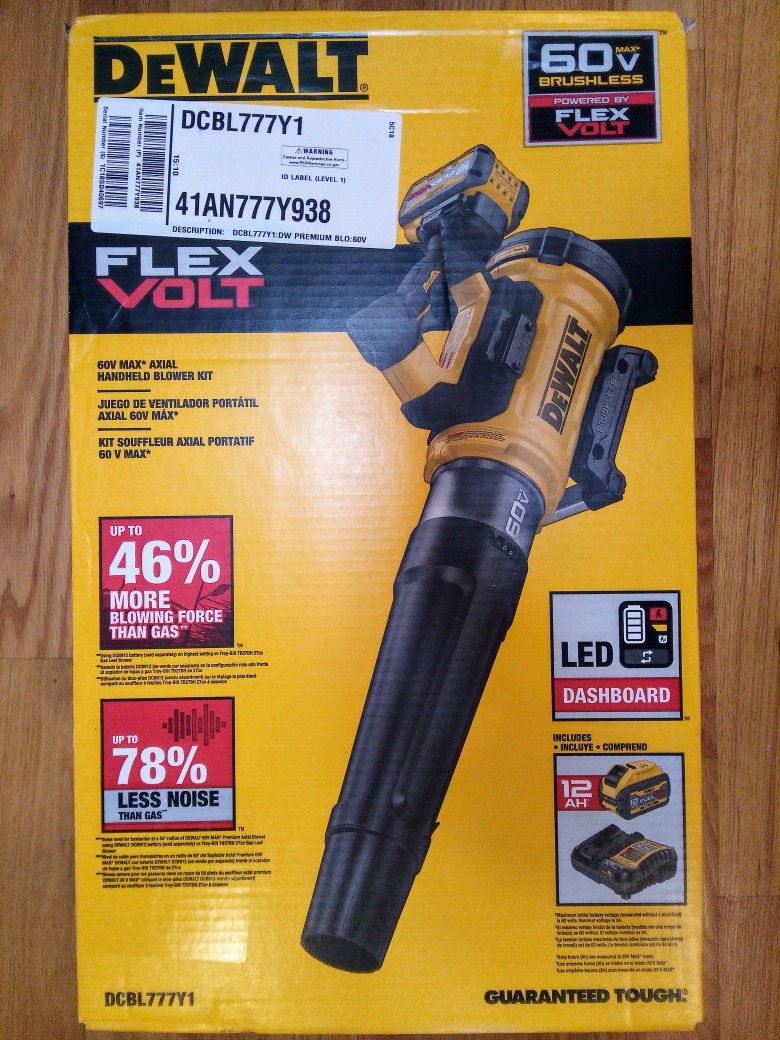 DeWalt 60V Flex Volt 760 CFM 12Ah Blower Kit