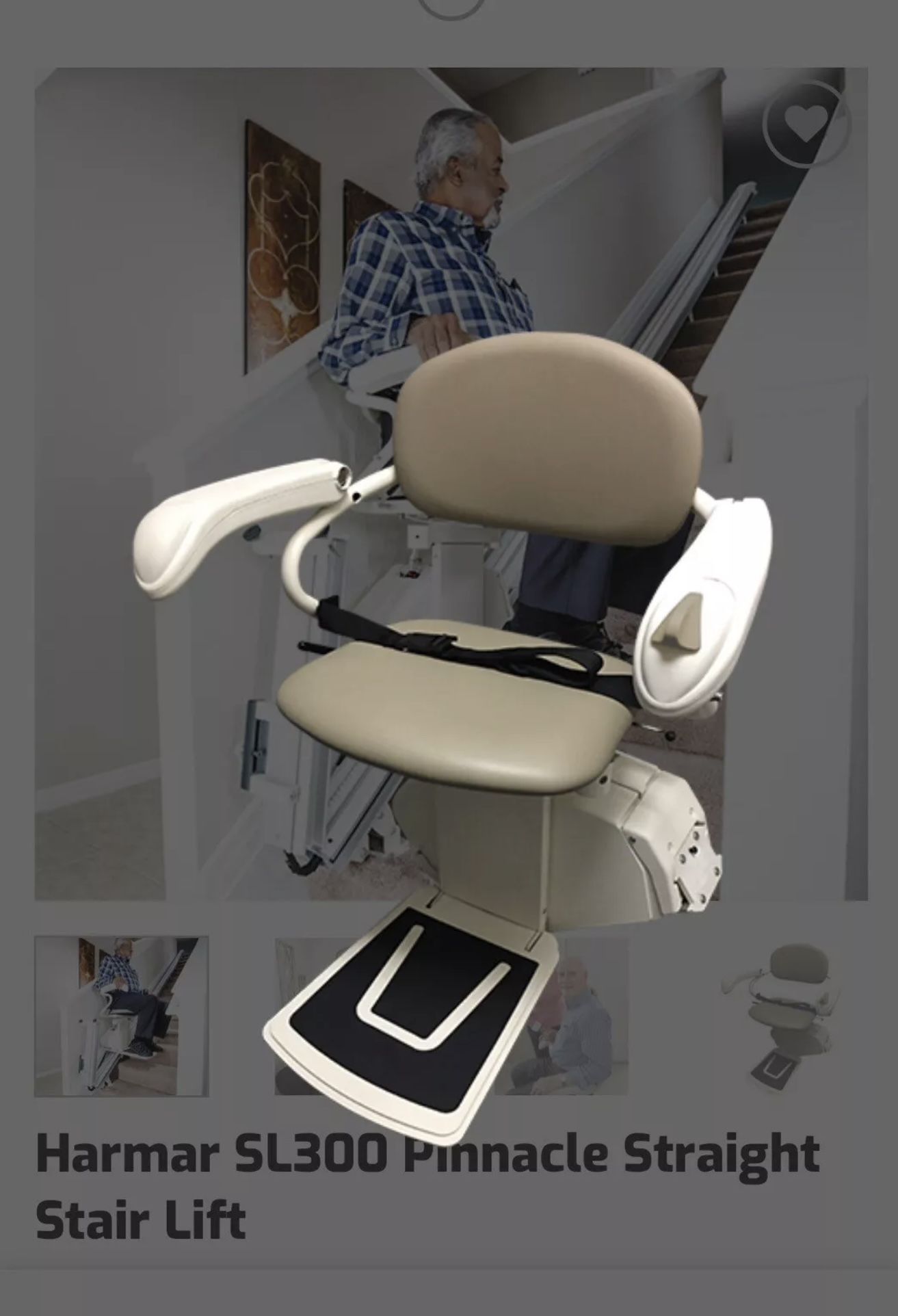 HARMER SL300 Chair Stair LIFT LIKE NEW