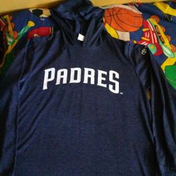 PADRES SHIRT LONG SLEEVE SIZE MEDIUM ADULT