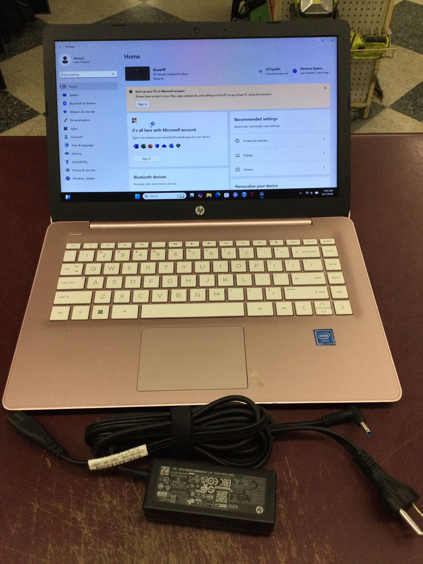 HP 14” LAPTOP COMPUTER ROSE WINDOWS 11