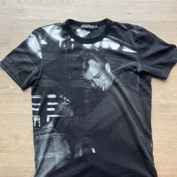James Dean Dolce & Gabbana Black Knit Graphic Print Crewneck T Shirt W