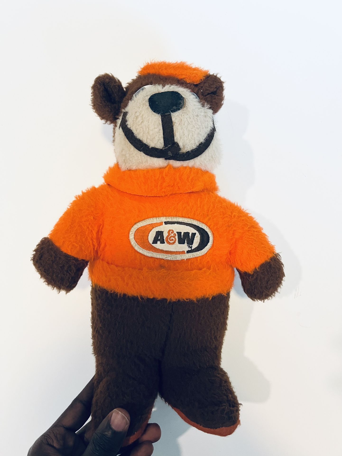 Vintage Plush A&W Root Beer Rooty the Teddy Bear USA Drive In Stuffed Animal
