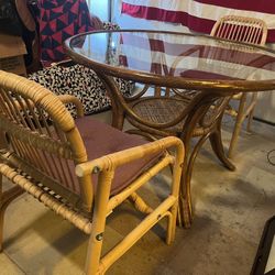 Rattan Table And Chairs