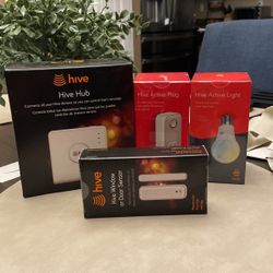 Brand New Hive Hub, Plug, Sensor And Lightbulb