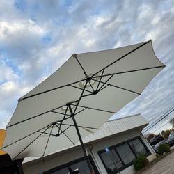 15ft Rectangular Patio Umbrella (Base Not Included) - Large Patio Umbrella with Handle, UV Protection, Suitable for Outdoor Markets, Backyards, Pools 