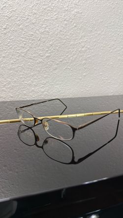 Giorgio Armani Brown Gold Metal Rectangular Glasses Italy 1044 1308 51
