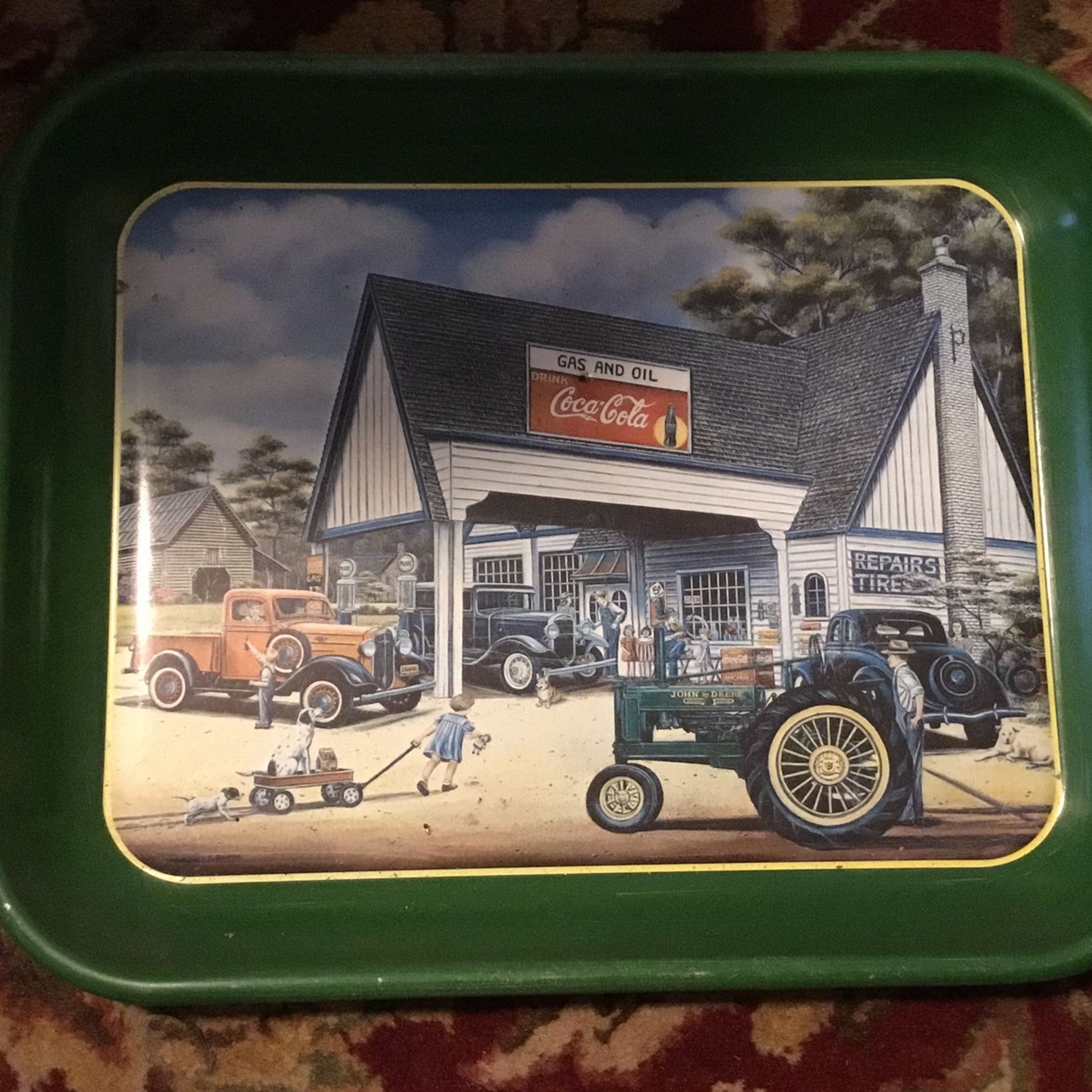 Coca-Cola serving tray First edition with John Deere