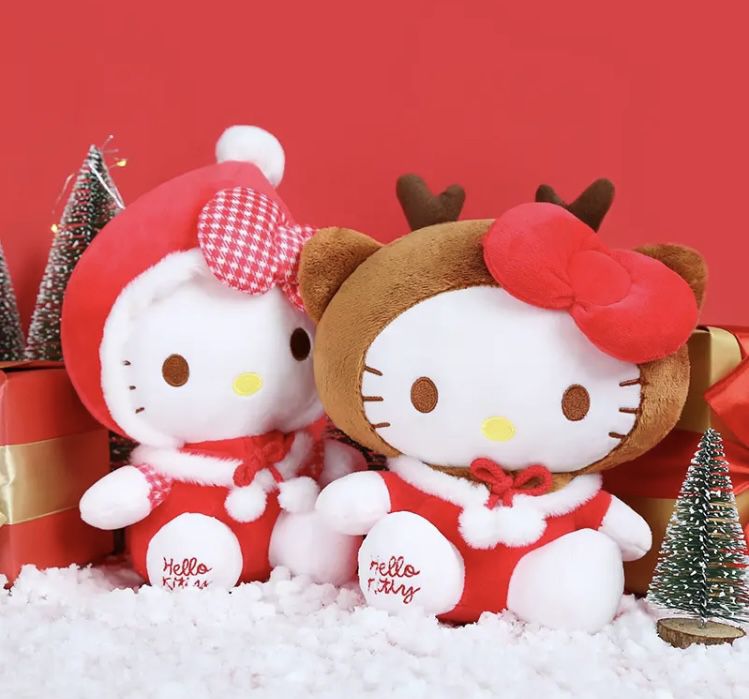 Hello Kitty Holiday Plushie Pair!