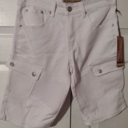 White Denim Shorts 