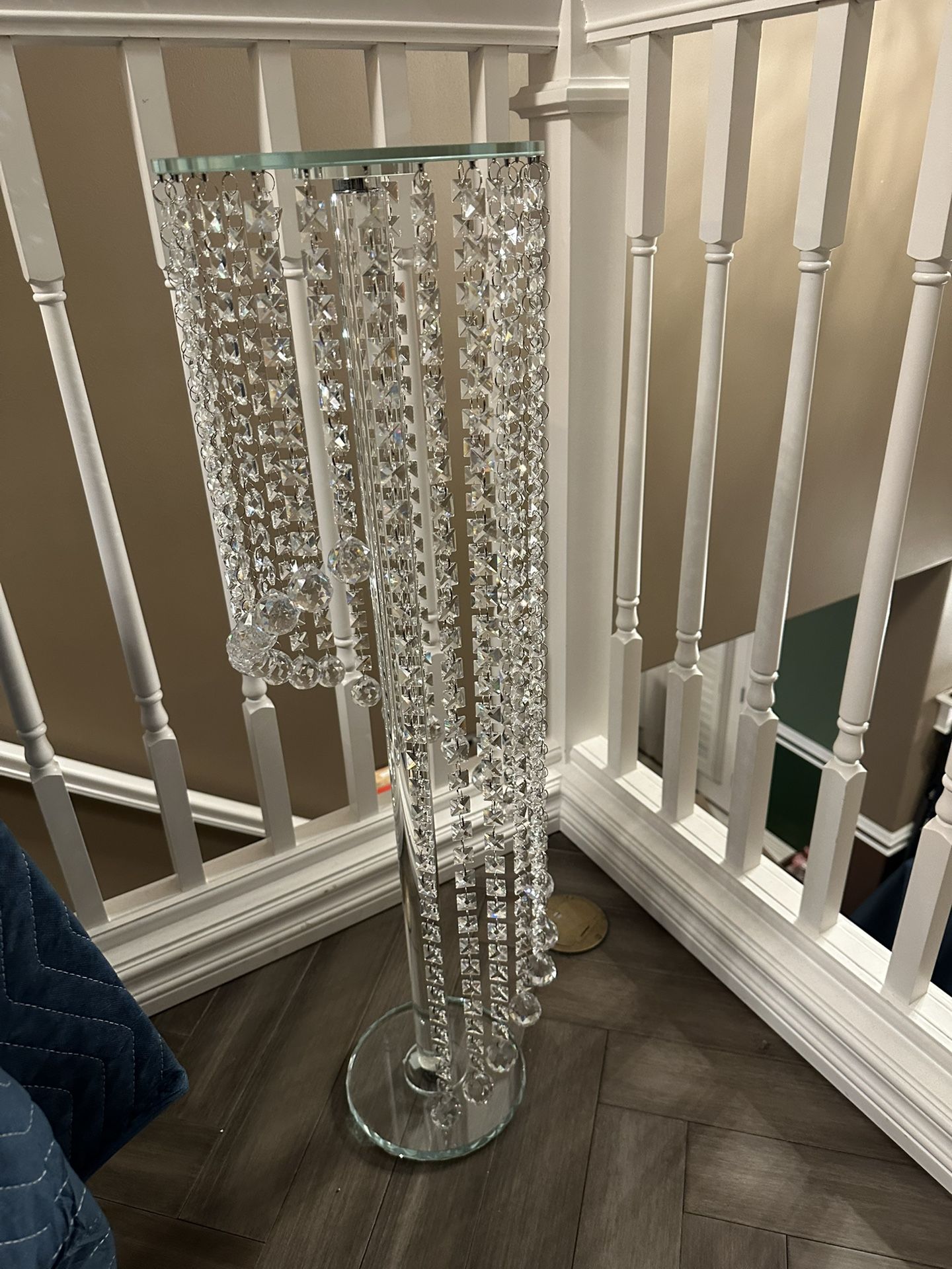 Crystal and Glass Side Table