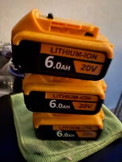 20V 6.0Ah Lithium-Ion Battery for Dewalt tools on Pack – Lot of 3