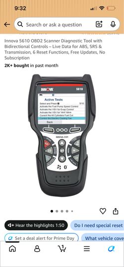 Innova 5610 OBD2 Scanner Diagnostic Tool
