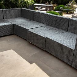 Wicker patio set