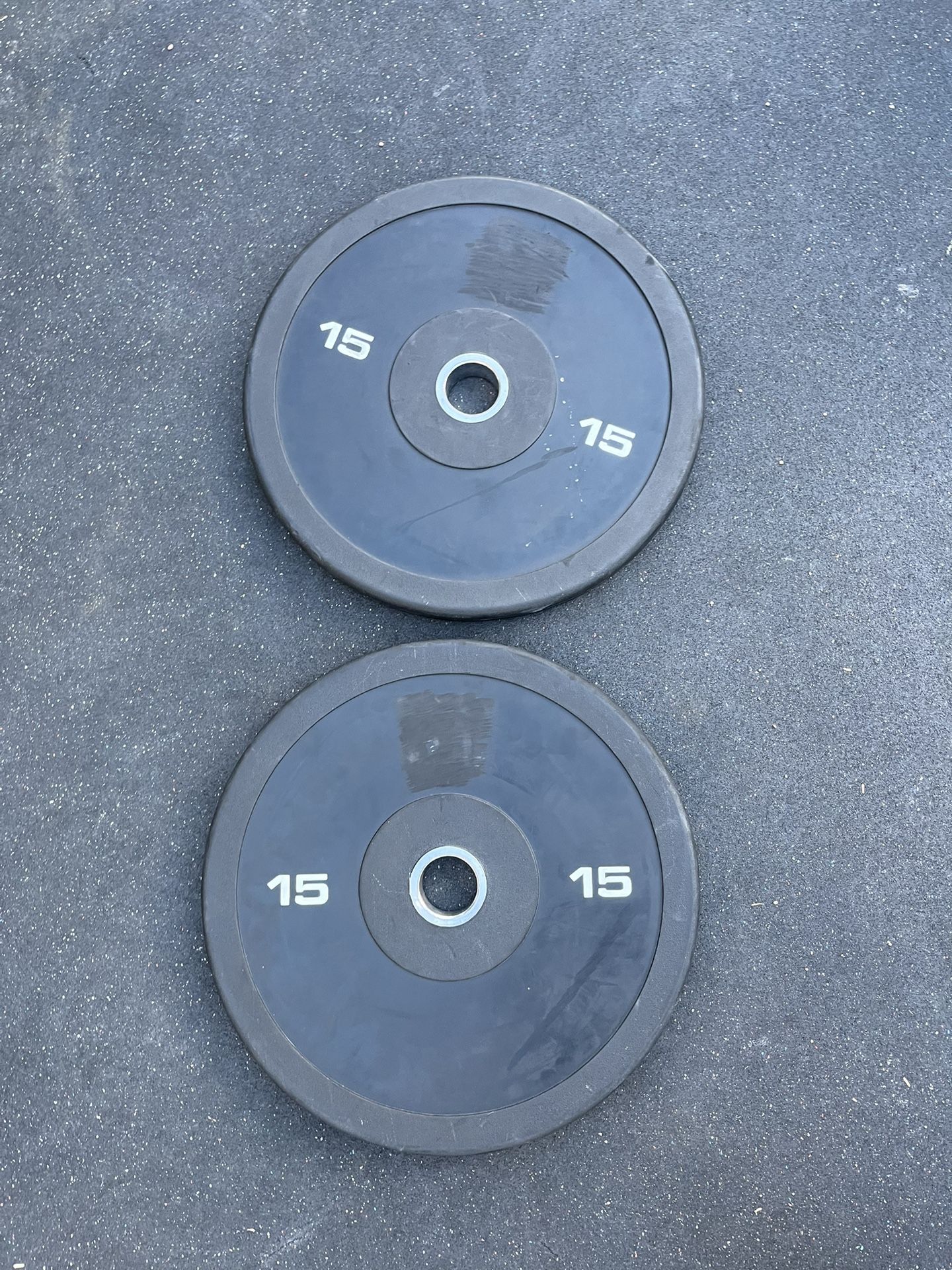 15lb Olympic Bumper Plate Set Weights 