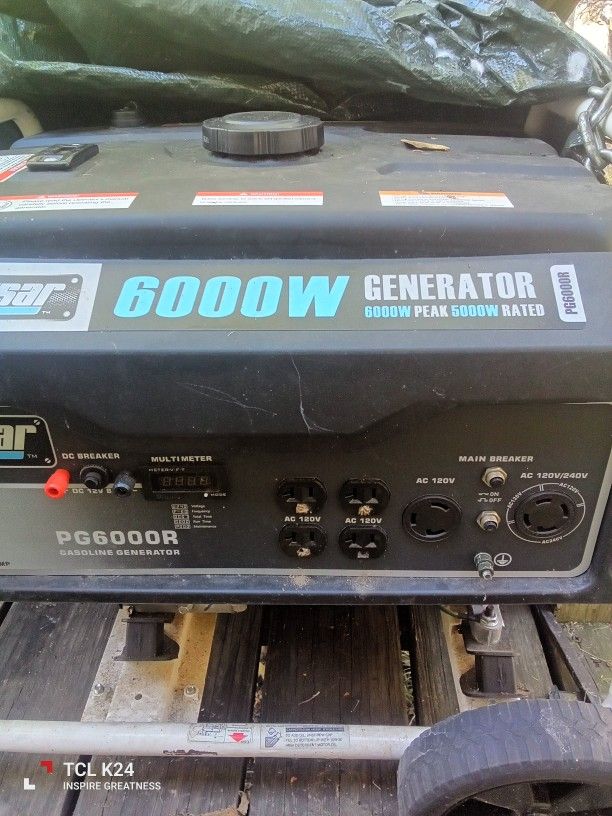 6000 Watt Gas Powered Generator