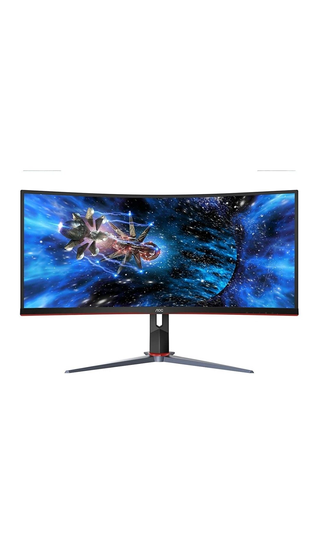 AOC CU34G2X 34" Curved Frameless Immersive Gaming Monitor, UltraWide QHD 3440x1440, VA Panel, 1ms 144Hz Freesync, Height Adjustable,