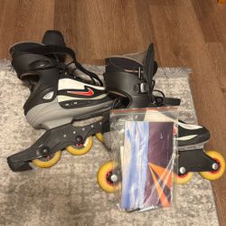 Nike Zoom Air Carbon Inline Roller Blades Size 7 Vintage Skates - EUC