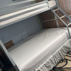 Metal Frame Twin Over Full Bunk Bed