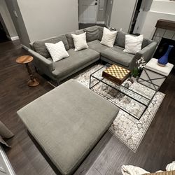 West elm Sectional With Ottoman 