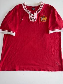 Manchester United Vintage Nike Lace Up Rugby Shirt Size XL