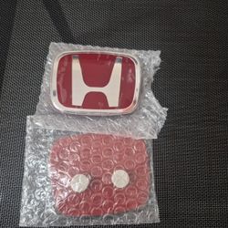75700-SNW-J01  STYLE Red Front Emblem For Honda 06-15 Civic Accord Odyssey 