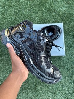 Black balenciaga led runners