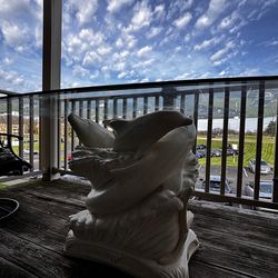 Rare large dolphin dining room table