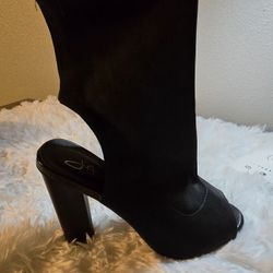 Black Ankle Bootie Heel