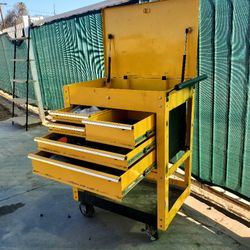 Cart Tool Box 🧰 Used No Key   30" W 41"h   5 Drawer   Total  DIP Drawer  16"3/4 