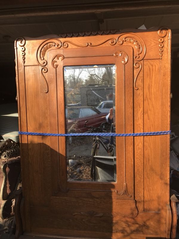 Antique Murphy Bed With Mirror