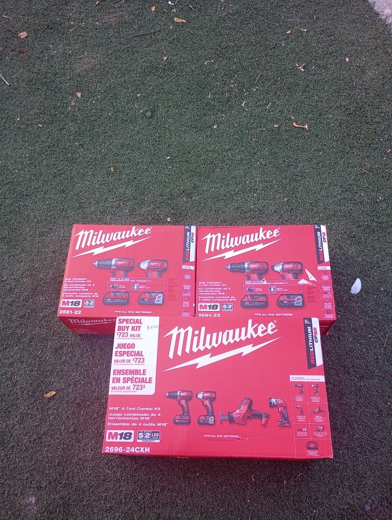 Kits Milwaukee M18 Nuevos