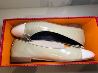 Tory Burch Ballet Flats Two-Tone Leather