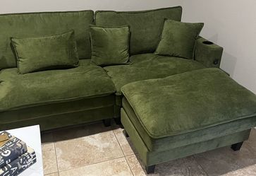 Sofa sectional and chairs